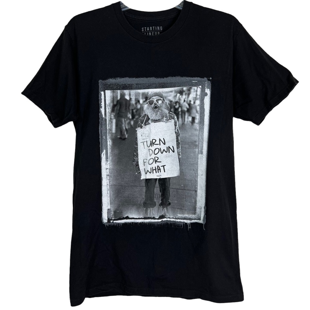 Starting Lineup Turn Down For What SS Crewneck Graphic T-Shirt Unisex Sz M